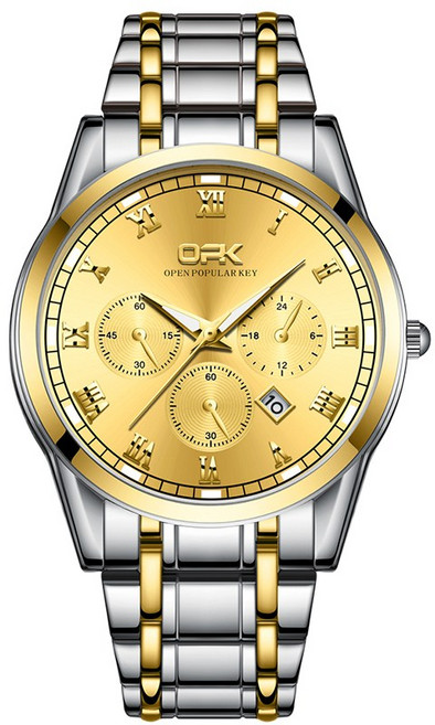 아브힐 OPK 남성 럭셔리 방수 쿼츠 메탈손목시계