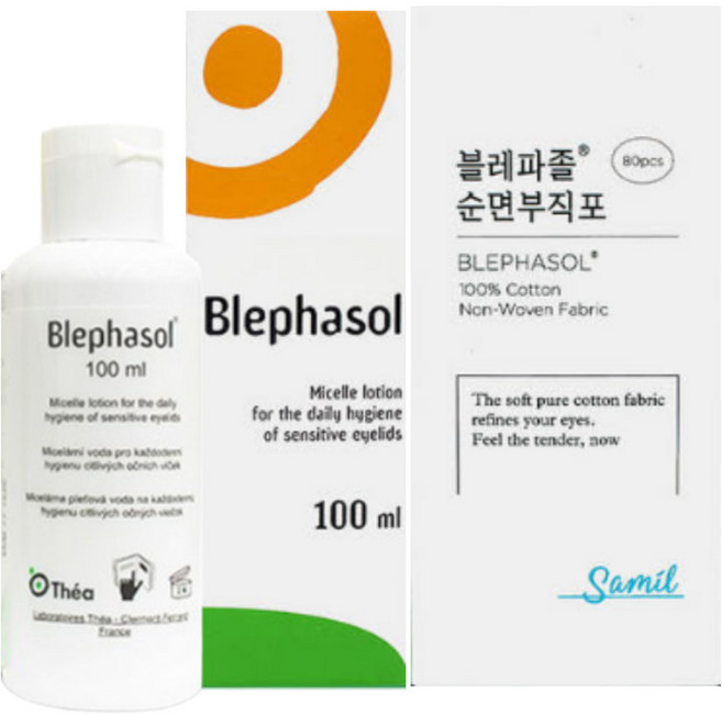 삼일제약 블레파졸 100ml+순면부직포80매, 무색무향, 2개