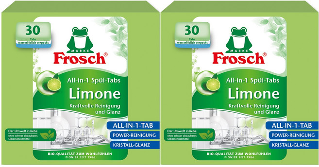 프로쉬 올인원 식기세척기세제 그린레몬, 450g, 2개