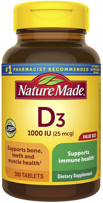 네이처메이드 D3 1000 IU 타블렛, 300정, 2개