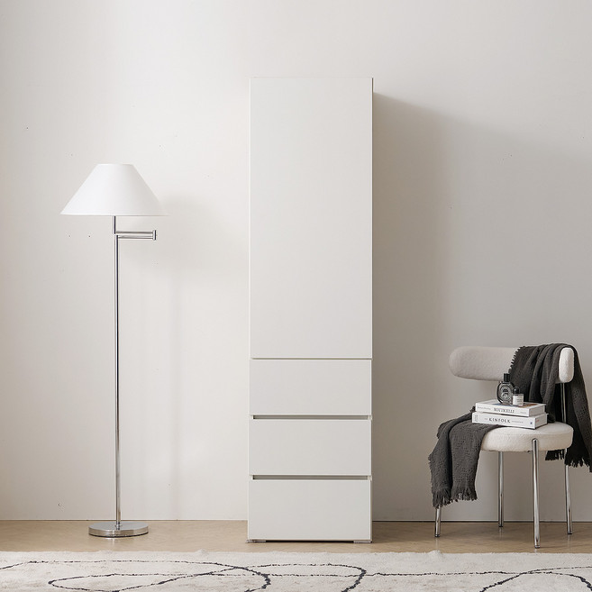 보루네오 마르체 모엔 500 서랍 시스템 옷장 BKC810C, 화이트