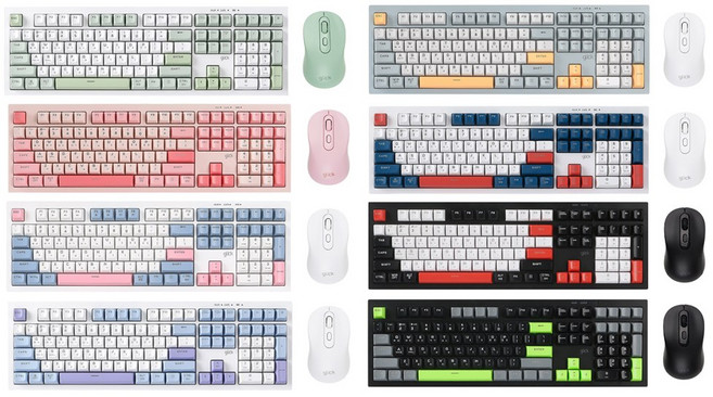 지클릭커 오피스프로 사일런스 M 무소음 무선 블루투스 108 키보드 마우스 세트, 일반형, Gun dam, WMK90