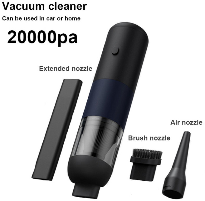 샤오미 미지아 자동차 진공 청소기 휴대용 미니 핸드 헬드 스마트 홈 이중 미 무선 20000PA 집진기, 02 With box black, 05 no box black, 1개