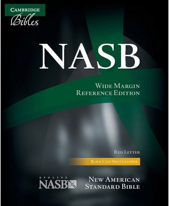 NASB 와이드 마진 참고 XR 스플릿 검은색 빨간색 NS744 송아지 텍스트