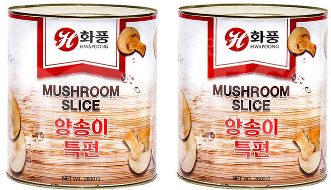 화풍 양송이 특편 슬라이스, 2.8kg, 2개
