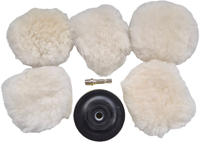 자동차 셀프광택 차량 폴리싱 원형 양모패드, 3인치-75mm