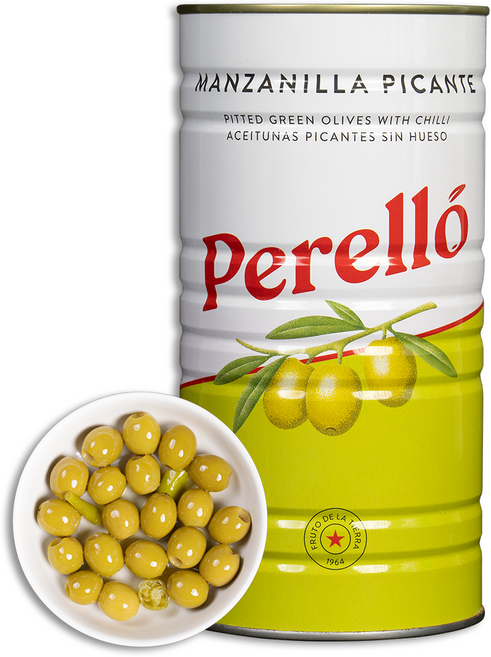 페렐로 만자닐라 피칸테 올리브 대용량 캔(통조림), 1개, 1.44kg