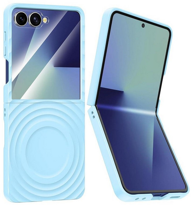 Btscase 삼성 갤럭시 Z 플립 7 케이스 내장 전면 액정보호필름 골드 글리터 마블 패턴 하드 PC 슬림 충격 방지 풀 바디 드롭 보호 케이스 갤럭시 Z 플립 7 5G