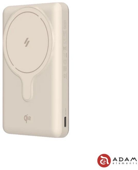 ADAM 亞果元素 VIONTA GQ1 Qi2 支架款 行動電源, 奶茶色