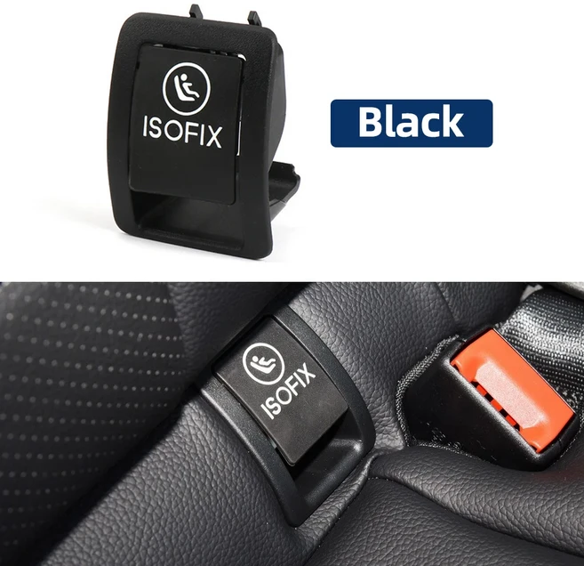 W205 ISOFIX 스위치 트림 커버 자동차 뒷좌석 어린이 안전 벤치 액세서리 (메르세데스 C 클래스 2015-2021), 01 Black