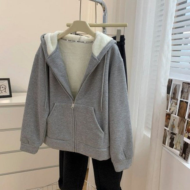 2026 여성 오버사이즈 레트로 기모 집업 후리스 코트 5컬러 빅사이즈 데일리 아우터 가을 봄 가을 캐주얼룩