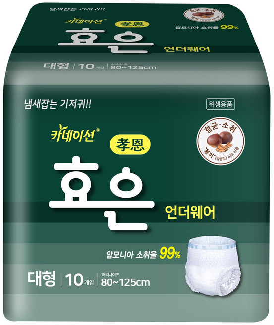 효은 성인용기저귀 요실금 팬티기저귀 언더웨어 대형 (10매 X 8팩), 10개입, 8개