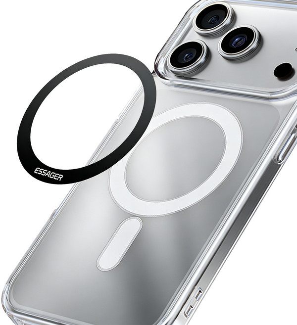 Essager 맥세이프 메탈 링 플레이트 갤럭시 아이폰 전기종 호환 2개입, 2개, 블랙