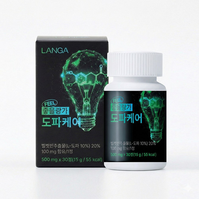 랑가 도파케어 벨벳빈추출물 L-도파 함유 하루 1알, 1개, 30정