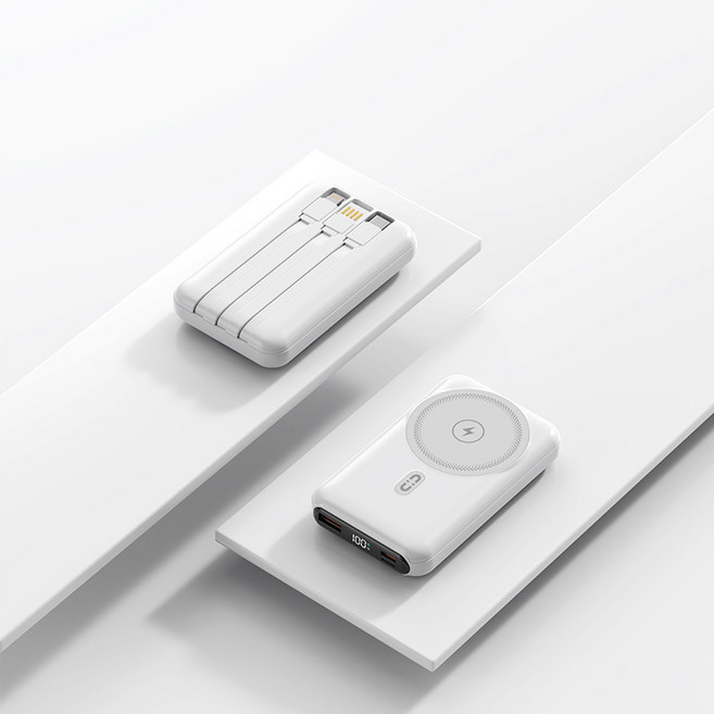 GoaTa 대용량 20000mAh 보조배터리 슈퍼 급속충전 무선충전 맥세이프 보조배터리 항공 표준에 부합, 흰색