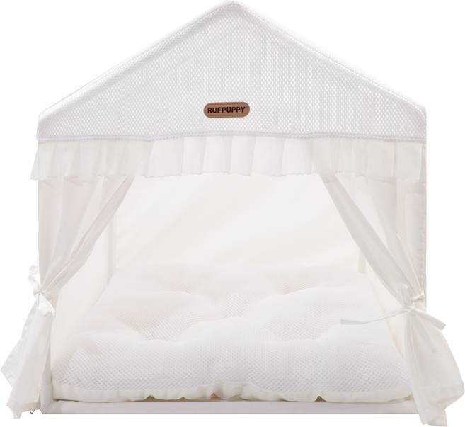 [앨리펫] 밀크 쿠션 펫하우스 강아지 고양이 텐트 쿠션 하우스 숨숨집, 1개, 화이트