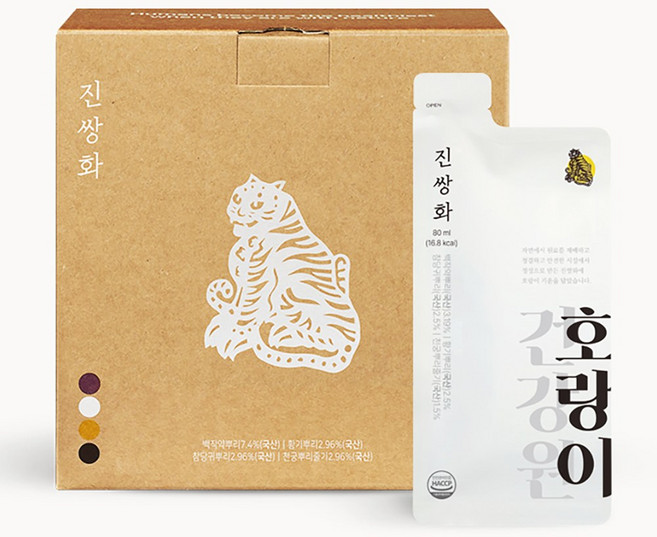 호랑이건강원 진쌍화, 80ml, 14개