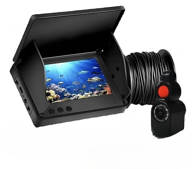 USB 어군 탐지기 LCD 낚시 카메라 야간 촬영 기능 어군 탐색기, 1개, 선택없음, 어군탐지기+20m 라인