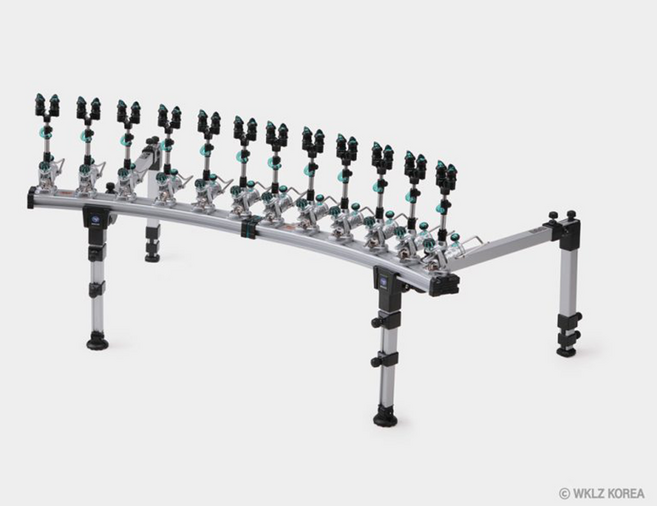 우경레져 섶다리세트 22년 W받침틀 set S형 [다대편성용] 5단 민물낚시 받침틀, 5단 RSC-SS05