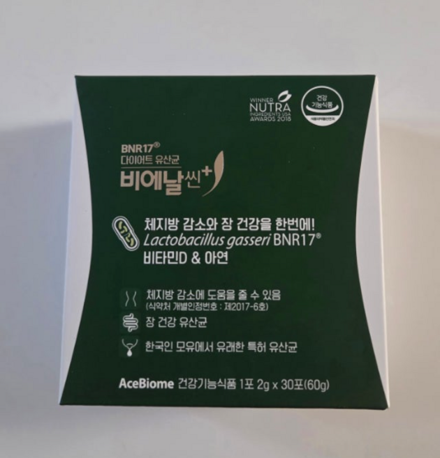BNR17 비에날씬플러스 다이어트유산균 모유유래 체지방감소 분말, 6개, 30회분