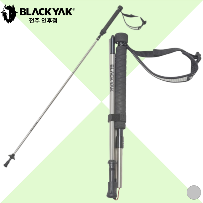 블랙야크 접이식 폴딩스틱 티타늄 아웃도어 110cm 4단스틱 듀랄루민 남녀공용, 1개