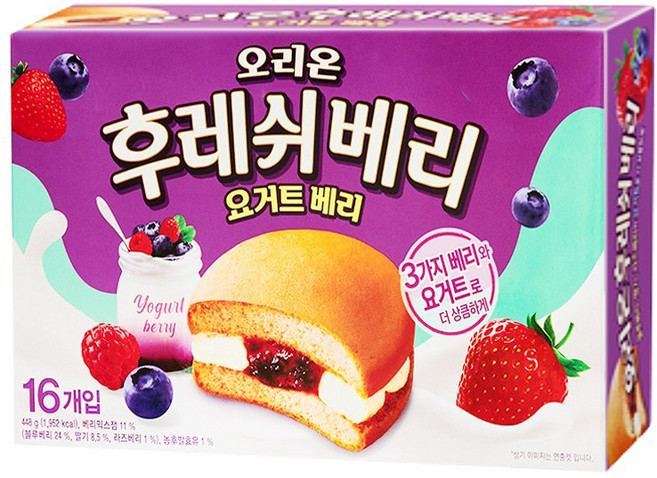 오리온 후레쉬베리 요거트베리 448g, 2개