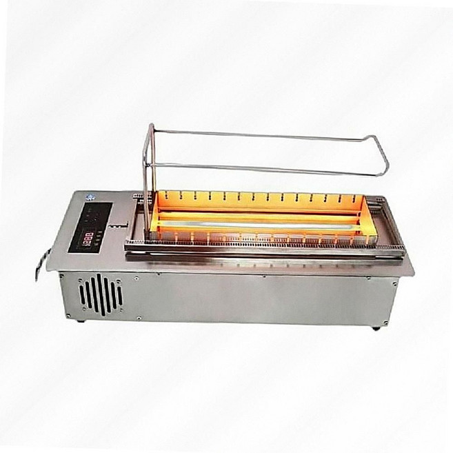 자동 회전 꼬치구이 실내 상업용 기계 양꼬치구이 전기 무연, 4. 14꼬치(3200W) 터치무연