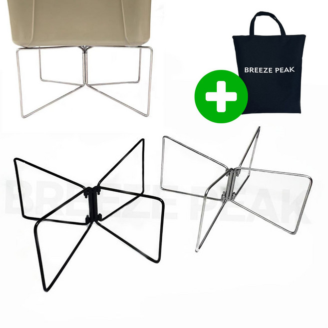 BP 멀티 스탠드 쿨러 캠핑 박스 쉘프컨테이너 접이식 폴딩 받침대 거치대, 멀티 쿨러 스탠드 L, 블랙, 1개