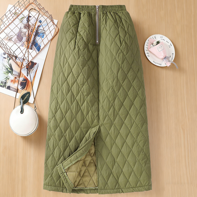 여성 데일리 캐주얼 롱 패딩 스커트
