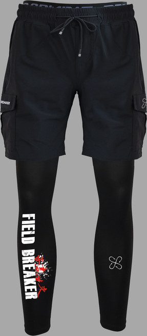 필드브레이커 아이스 쿨링 낚시 레깅스 반바지 세트 남성 스판덱스 낚시복 여름 기능성 타이즈 팬츠