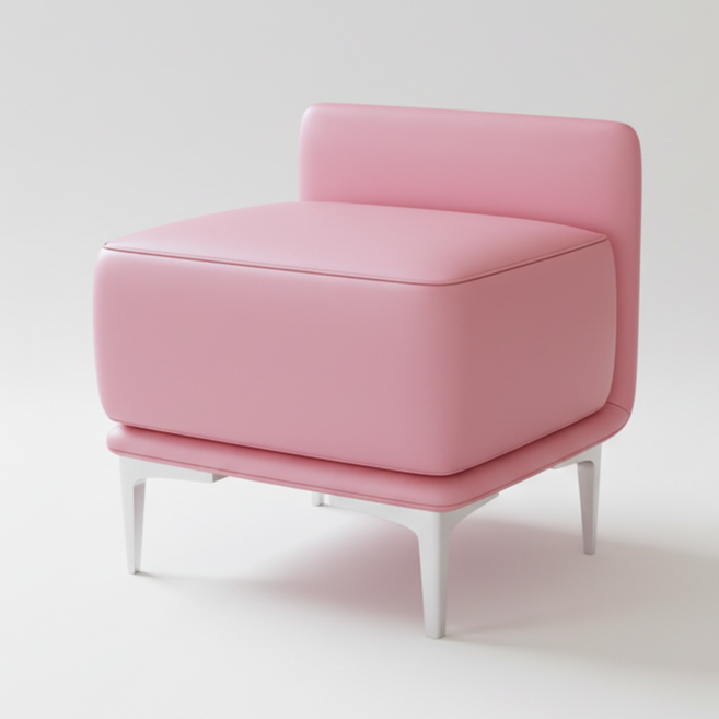 피피포피 카론 대기의자 병원 약국 대기실 로비 현관의자 1인용, 1개, 핑크
