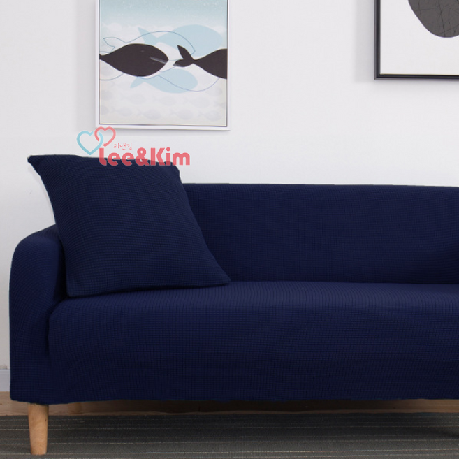 리앤킴 만능 소파 커버 탄력 멀티 ST24, 감청색, 1개