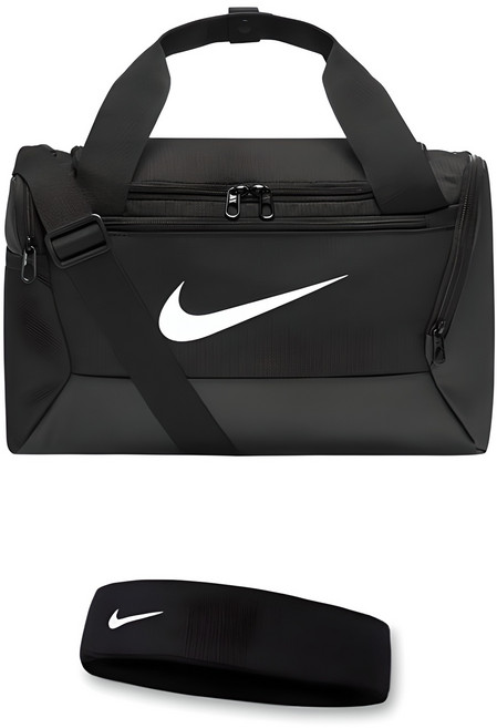나이키 스우시 더플백 + 헤어밴드 세트, 블랙, 1세트