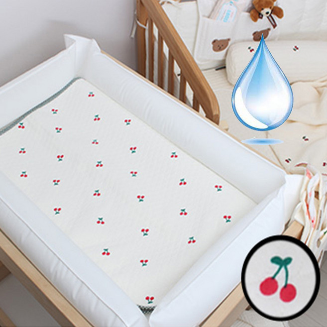 불로홈 유아용 아기 오가닉 순면 논슬립 방수 패드, 1개, 밤부