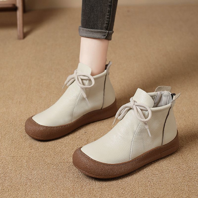 Makone 여성 빈티지 트랜드 코디네이터 편안한 심플 데일리 앵클부츠