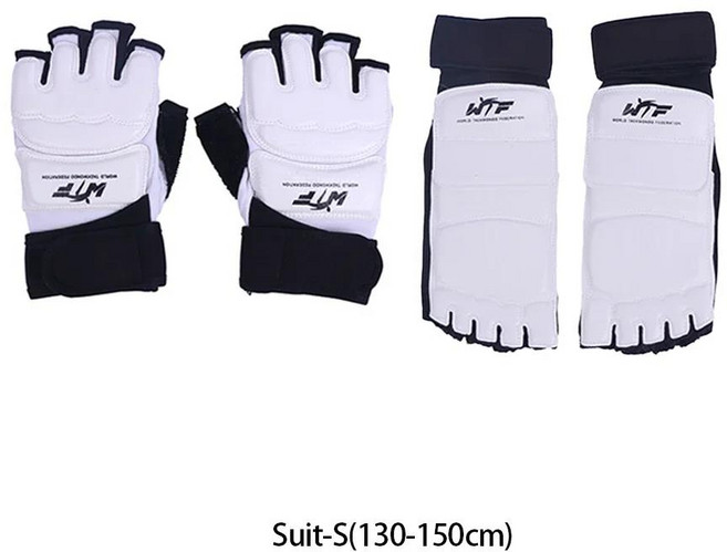 1쌍 권투 태권도 손 발 보호 쿠션 장갑 PU 슬리브 가드 경쟁 훈련 반, 01, 1개