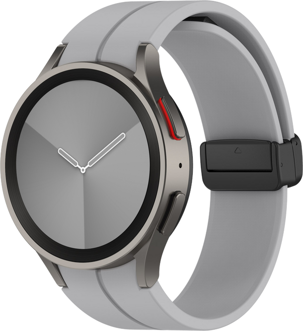 TAOMI 갤럭시 워치5 프로 호환 가능 D버클 실리콘 스포츠 스트랩, 그레이