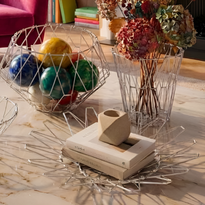 세지아 변신하는 와이어 바스켓, 1개, 실버