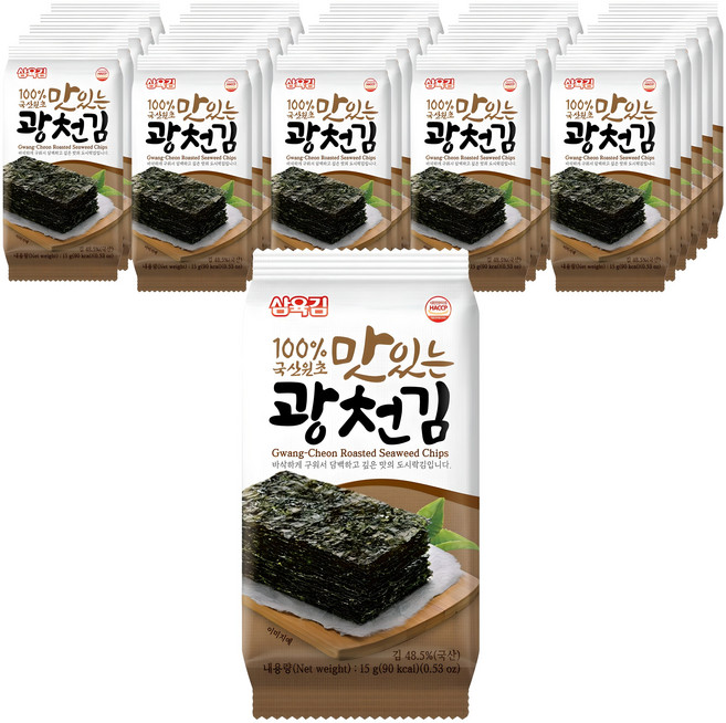 삼육김 광천김, 15g, 30개