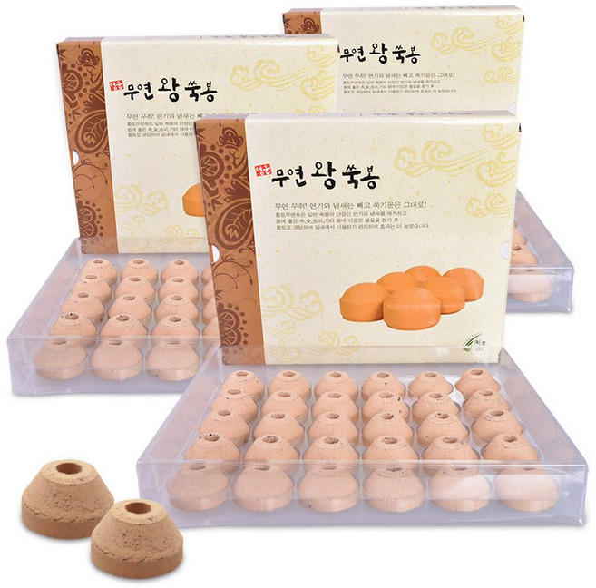 3개세트 청훈 황토 무연왕쑥봉 30개입 열감선택 황토코팅 쑥뜸 무연뜸, 3개