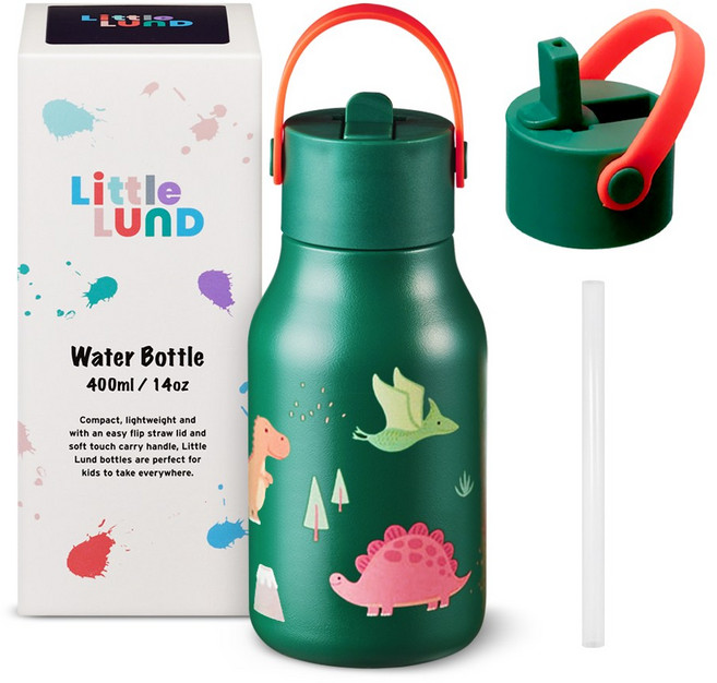 [룬드런던] 리틀룬드 신학기 어린이 아동용 유치원 어린이집 나들이 물병 경량 워터보틀, 400ml, 다이노, 1개