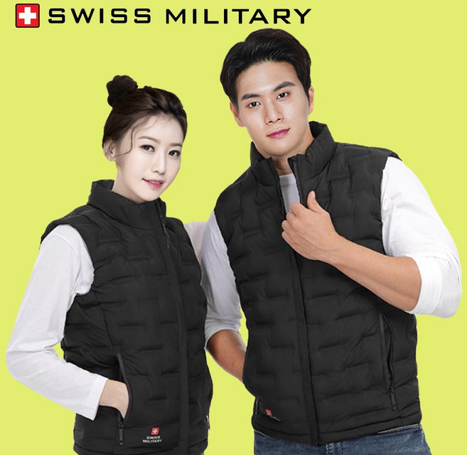 스위스밀리터리 발열조끼 배터리포함 온열 열선 열 보온 전기 골프 방한 등산 낚시 조끼 HIVE-510D