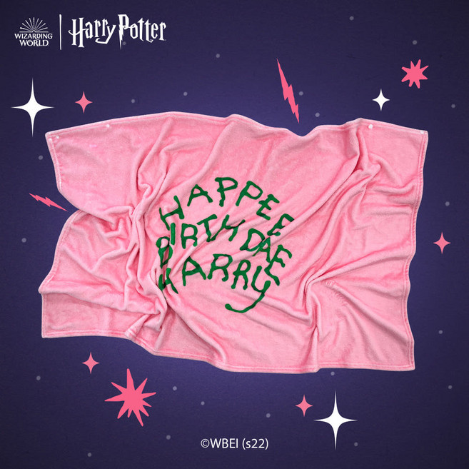 해리포터 무릎담요 - 벌스데이, 핑크