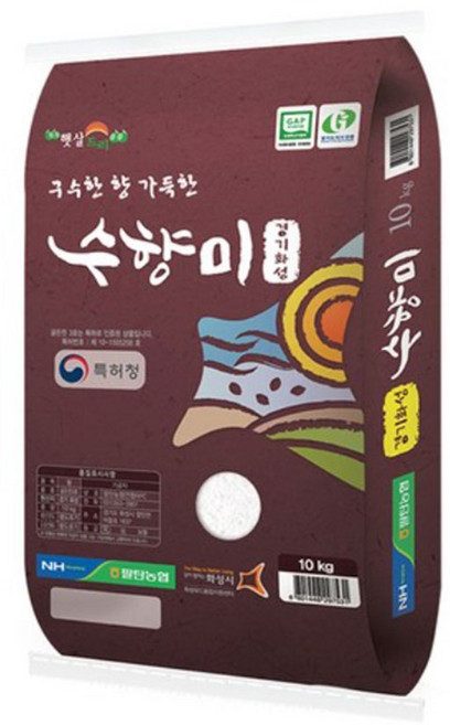 GAP 인증 수향미 골든퀸 3호 백미, 특등급, 10kg, 1개