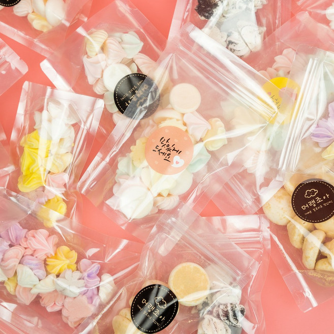 머랭쿠키 지퍼백 행사 단체간식, 5_벚꽃 (지퍼봉투팩) 10g, 1개