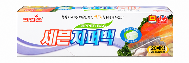 크린손 세븐지퍼백 박스판매(20매-50개) 지퍼팩, 1개