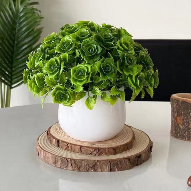 仿真植物盆栽 輕鬆美化居家空間, 1個, AU112 *玫瑰花