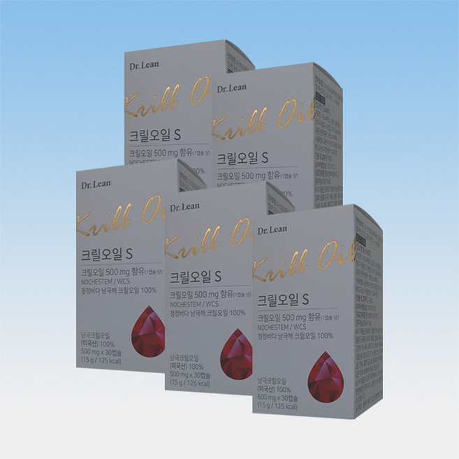 닥터린 크릴오일s 인지질 56 DHA EPA 아스타잔틴 30캡슐 5박스 5개월분, 30정, 5개