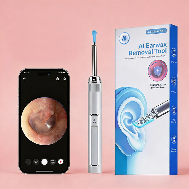 라온누리 HD화질 내시경 귀이개 귀지 제거기, 1세트