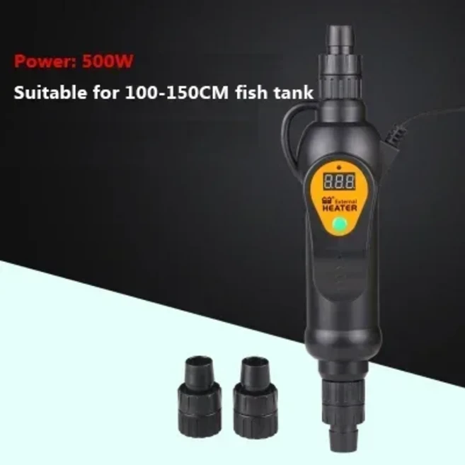 Sunsun EH-300 수족관 물고기 탱크 용 220-240V 조절 가능한 온도 외부 히터 자동, 01 7PCS, 02 500W 16-20MM